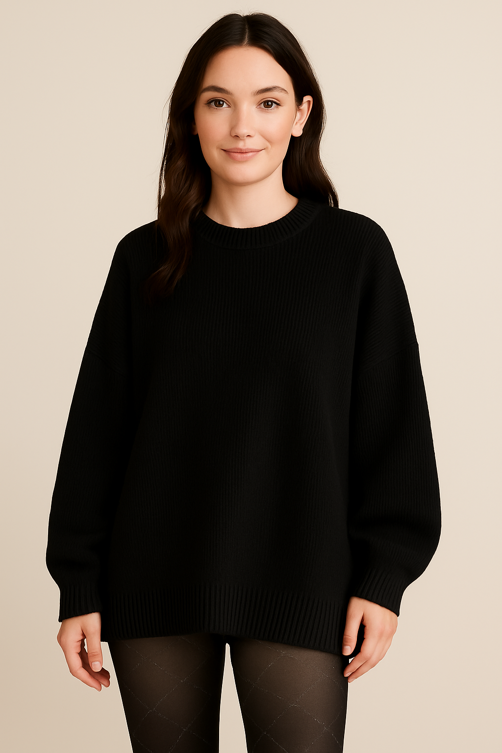 Marveille | Bella – Pull Oversize en Tricot pour Femmes avec Fentes Latérales – Mélange de Coton