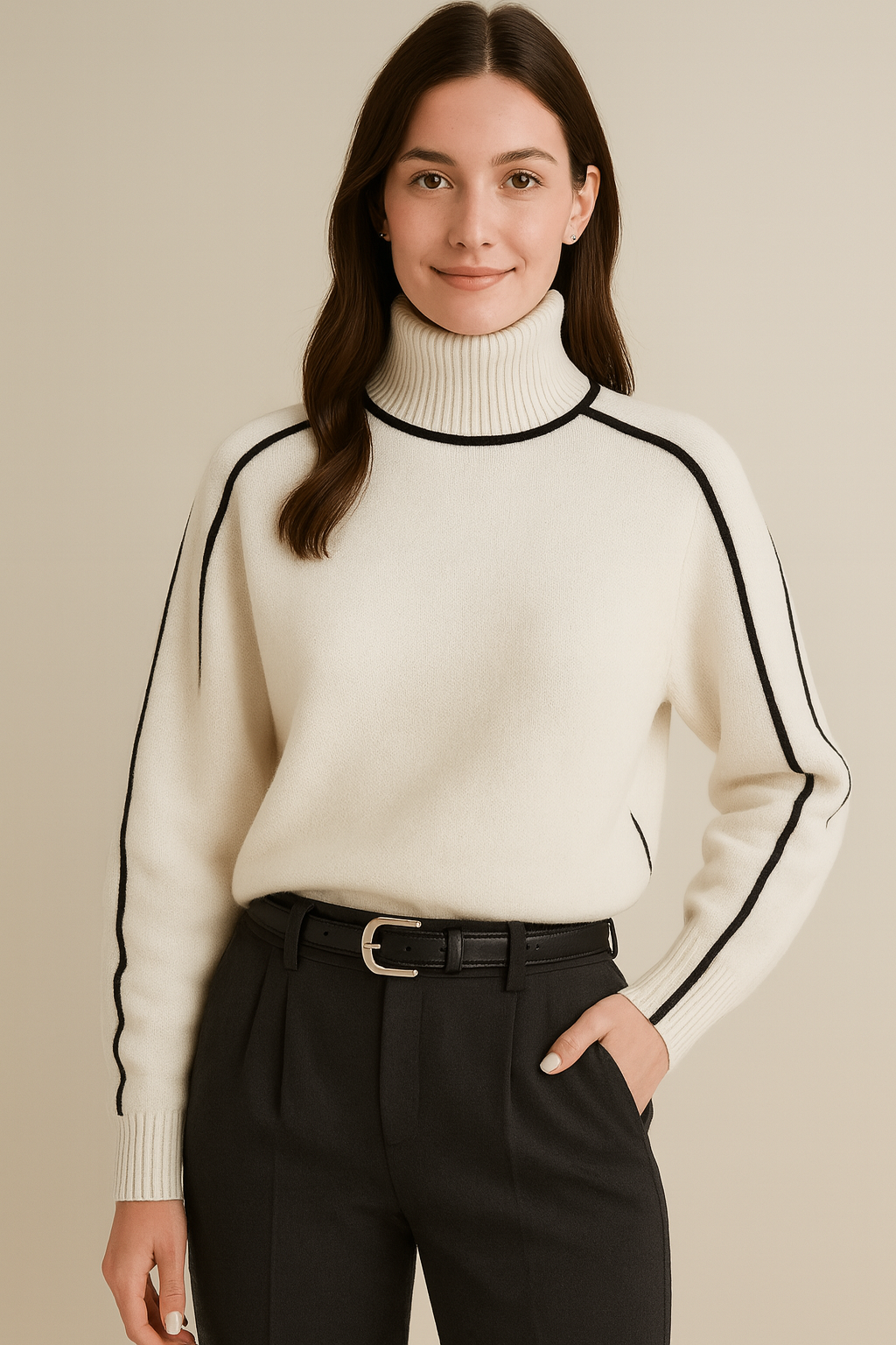 Marveille | Pull Femme à Col Roulé – Douceur et Confort en Tricot
