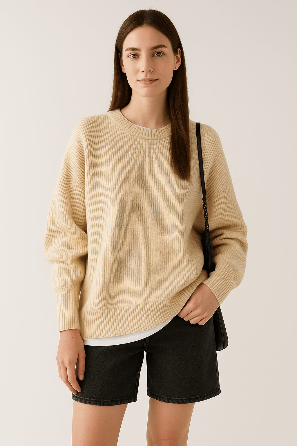 Marveille | Bella – Pull Oversize en Tricot pour Femmes avec Fentes Latérales – Mélange de Coton