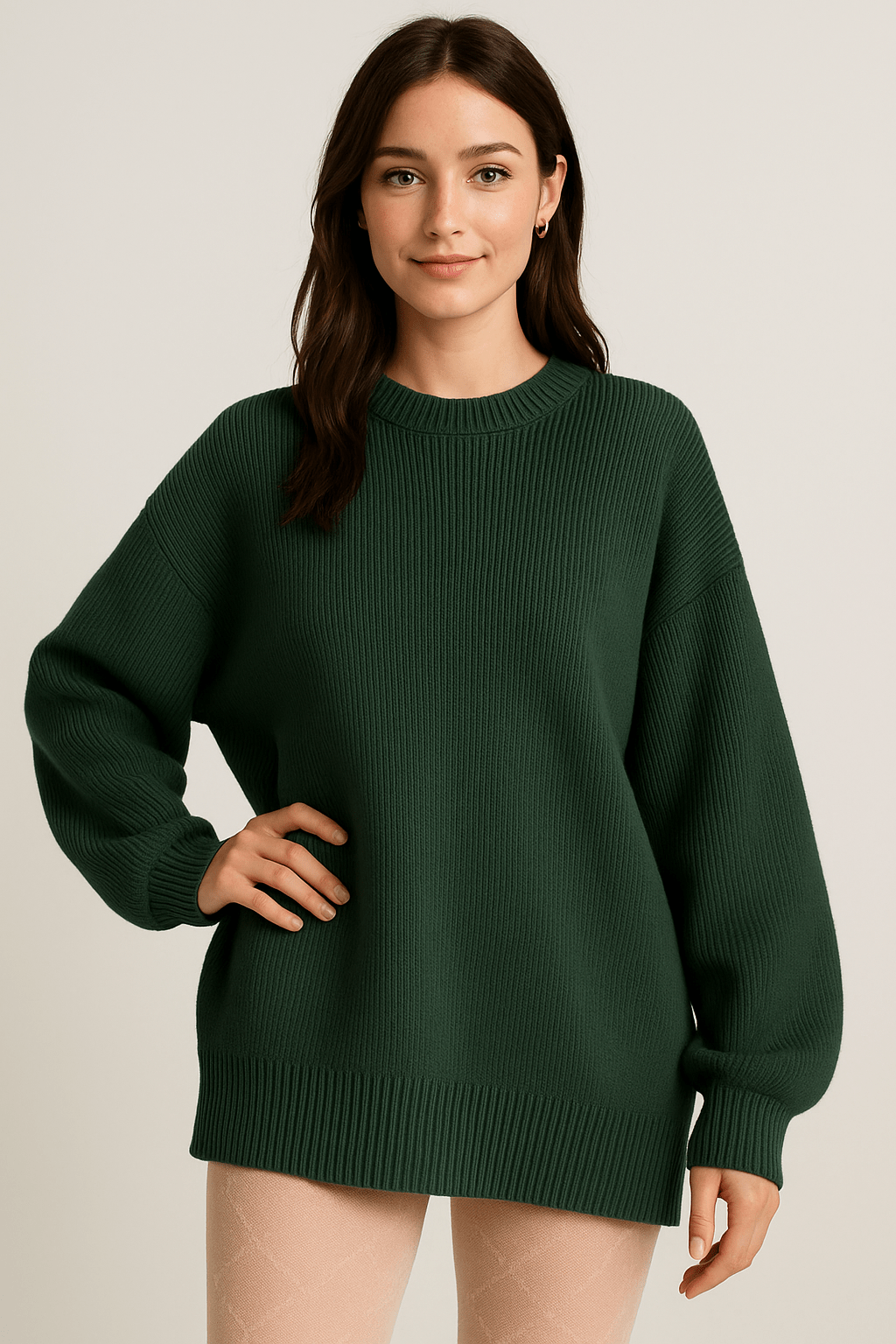 Marveille | Bella – Pull Oversize en Tricot pour Femmes avec Fentes Latérales – Mélange de Coton