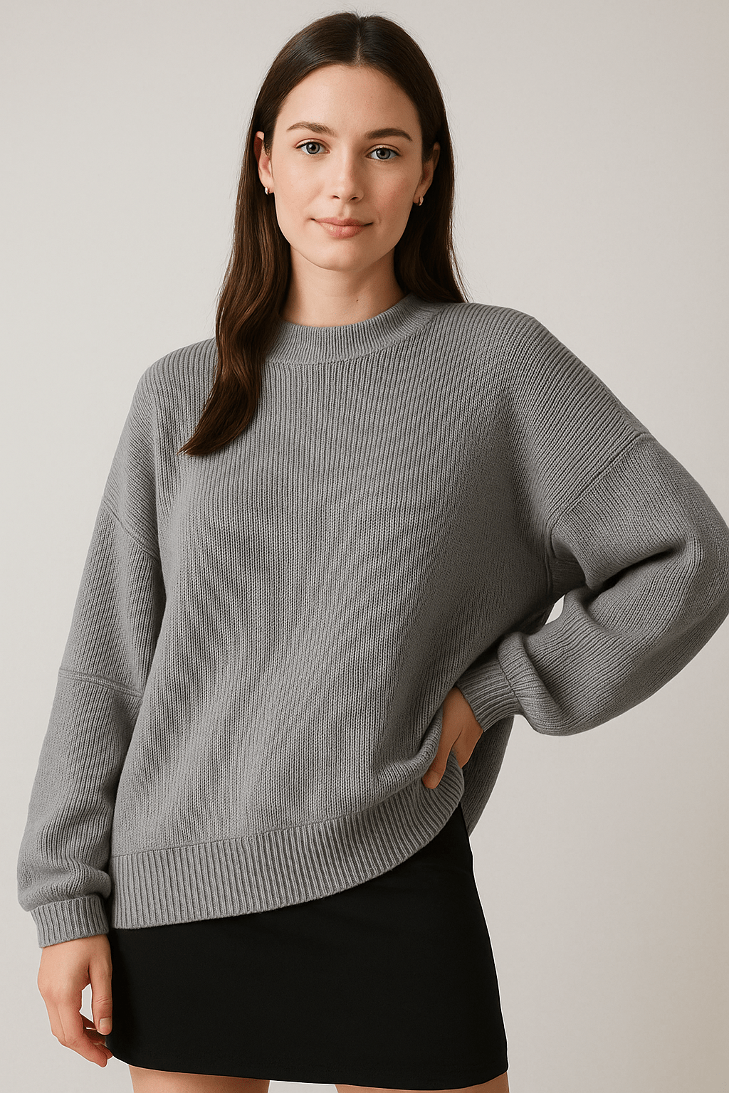 Marveille | Bella – Pull Oversize en Tricot pour Femmes avec Fentes Latérales – Mélange de Coton