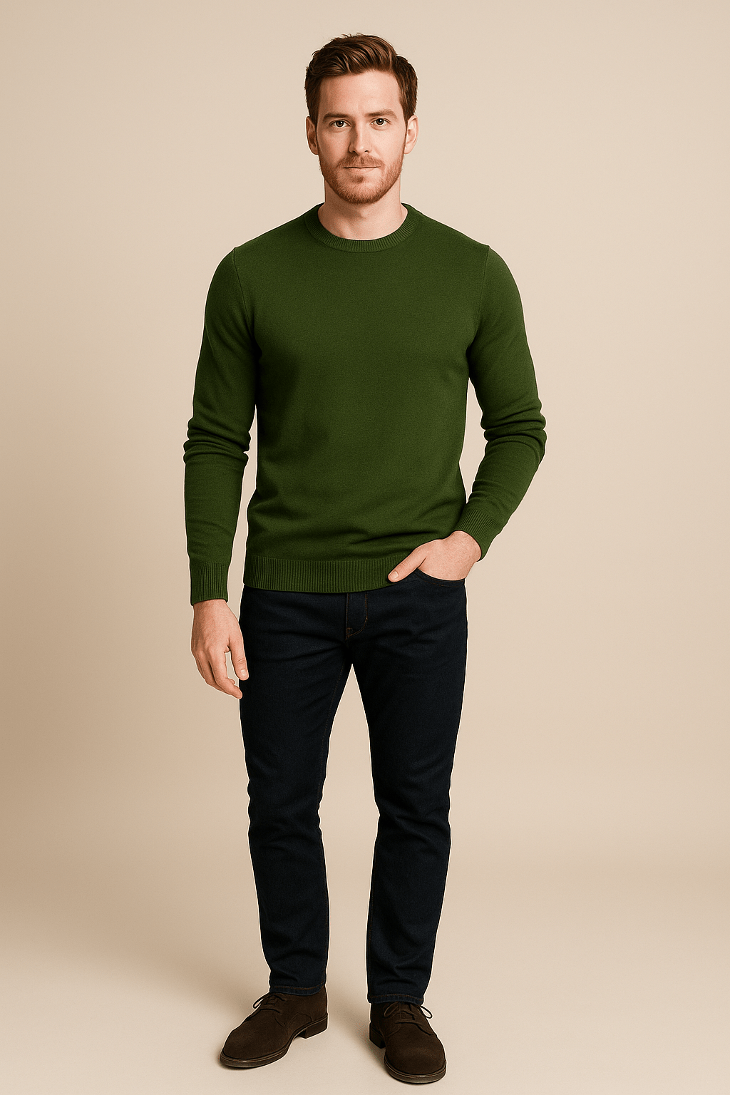 Marveille | Benny – Pull en tricot doux pour hommes, col rond et coupe régulière