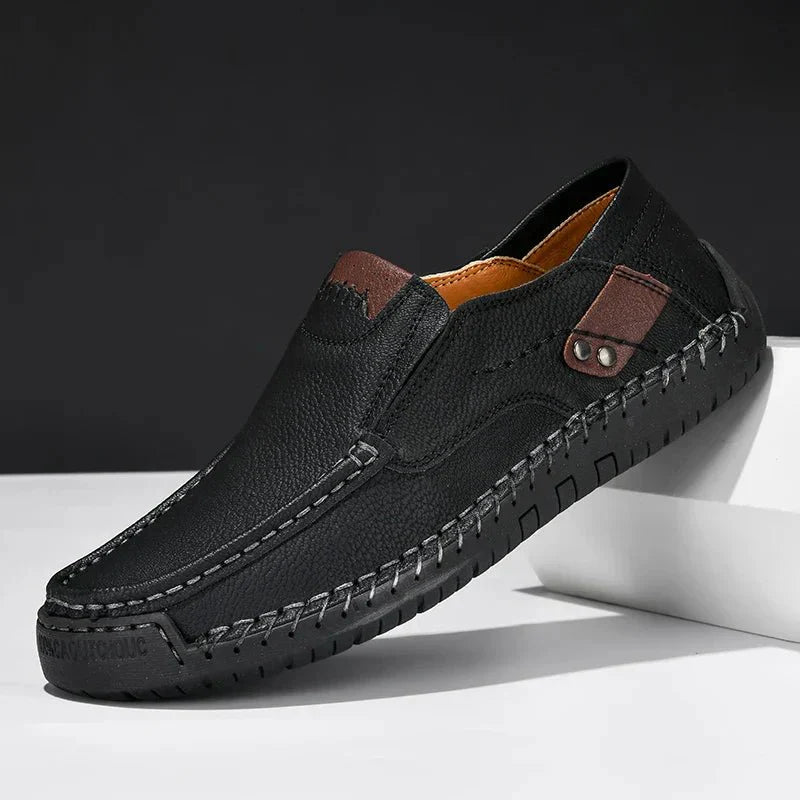 Marveille | Brodie – Mocassins en cuir pour hommes à enfiler au design contemporain