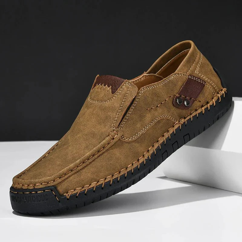 Marveille | Brodie – Mocassins en cuir pour hommes à enfiler au design contemporain
