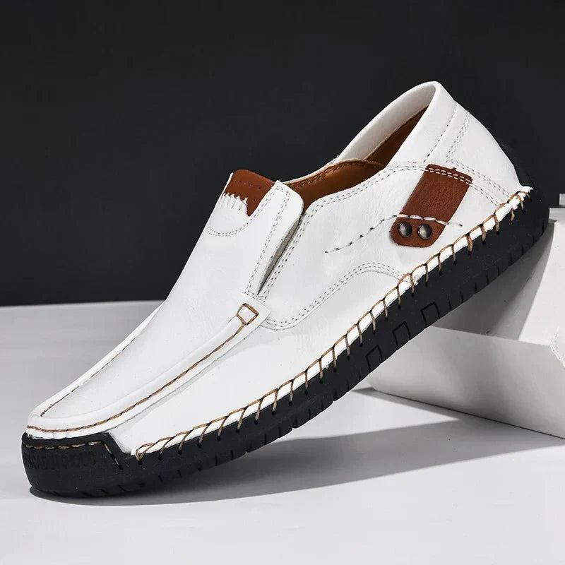 Marveille | Brodie – Mocassins en cuir pour hommes à enfiler au design contemporain