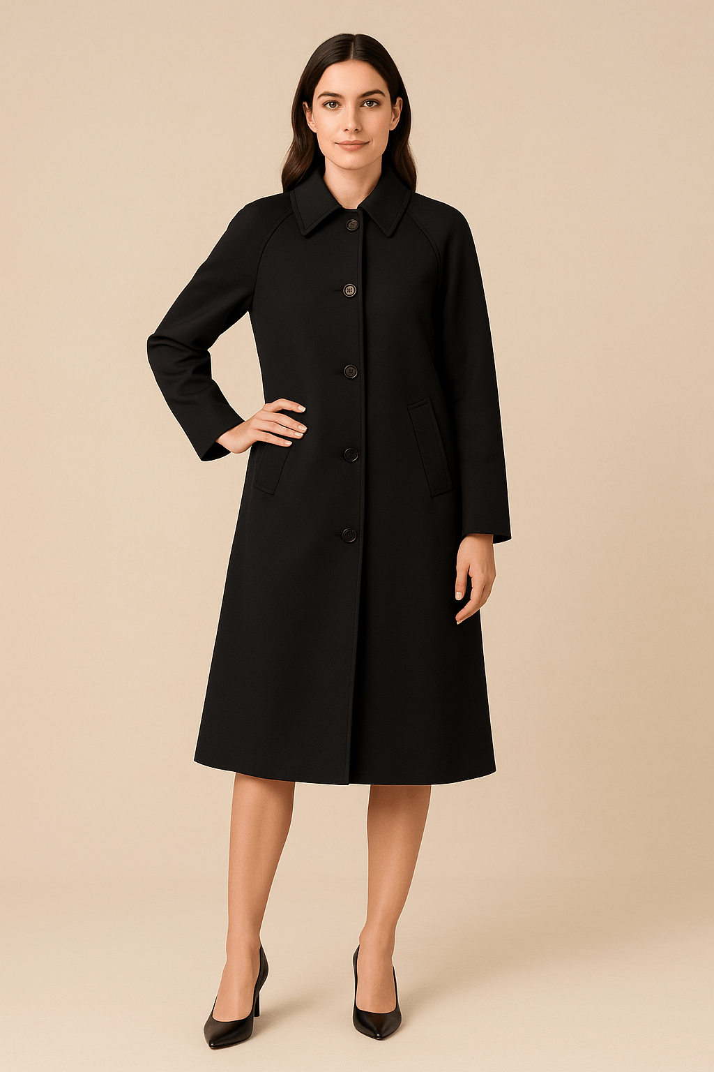 Marveille | Carys – Manteau long pour femme avec doublure à carreaux