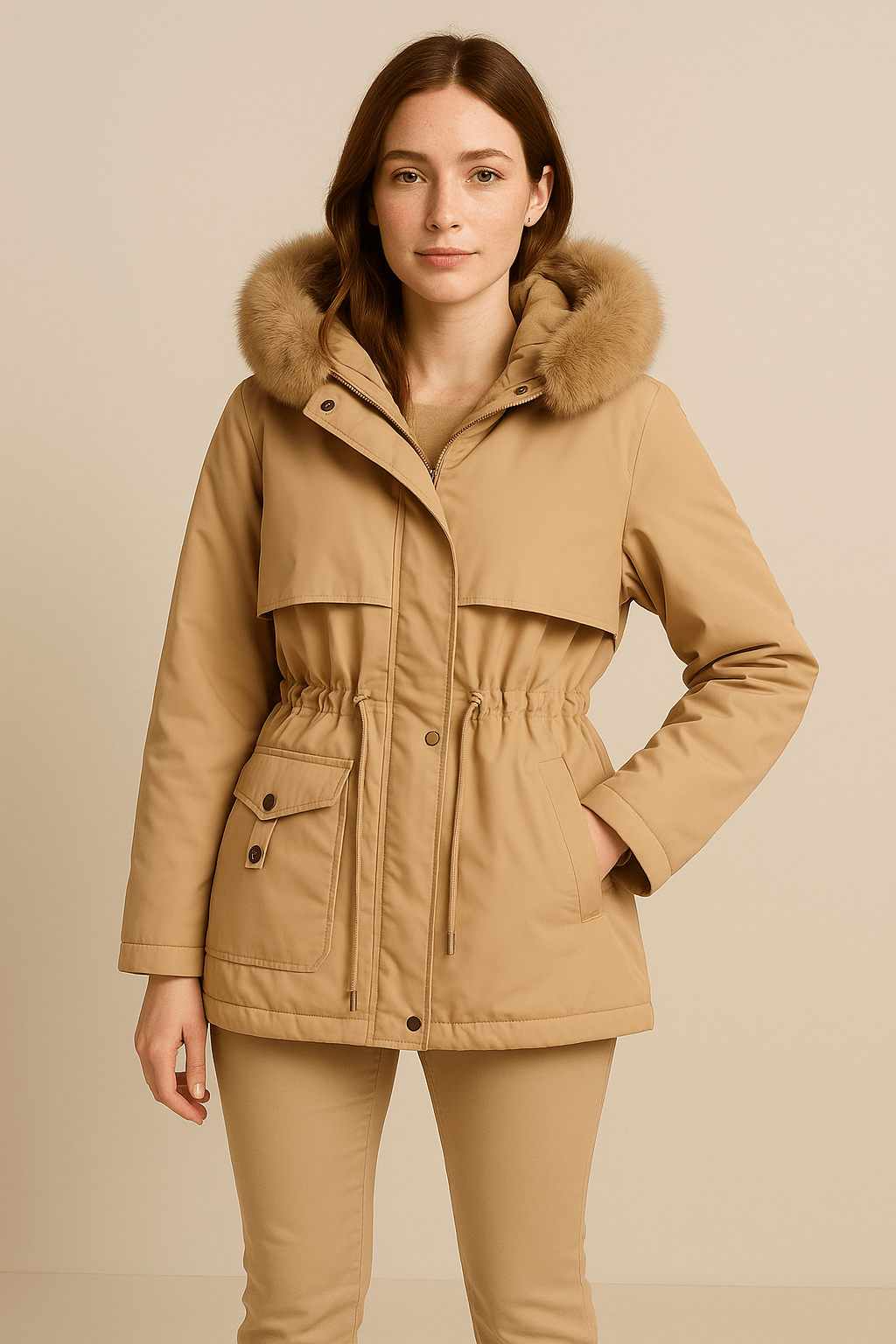 Marveille | Conny – Élégant manteau d'hiver pour femmes avec capuche en fourrure
