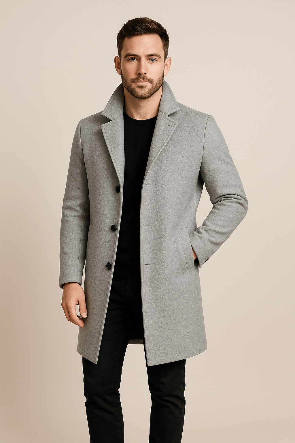 Marveille | Harvey – Manteau Trench Classique pour Homme en Polyester Résistant