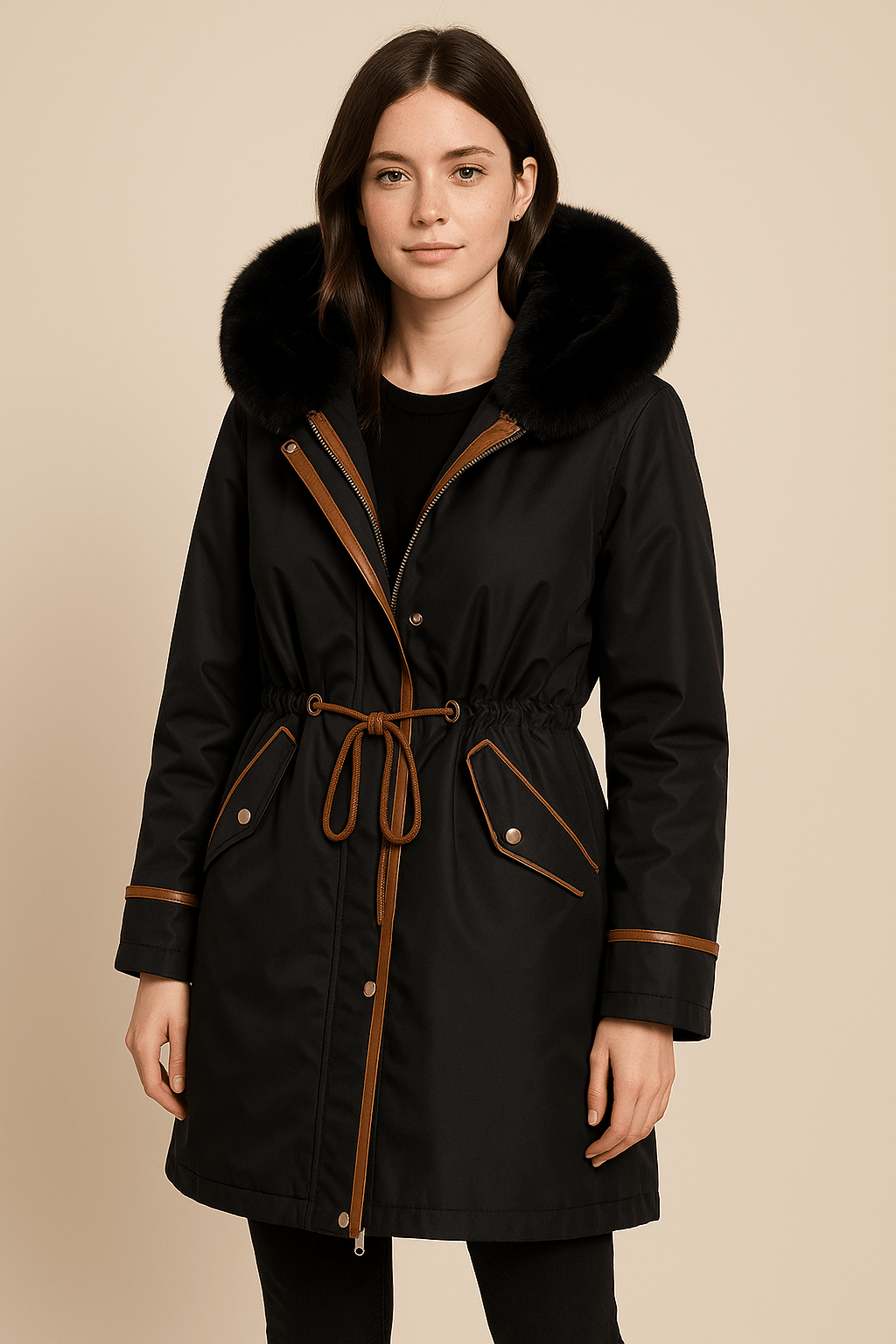 Marveille | Holla – Parka Femme avec Doublure Matelassée et Taille Ajustable