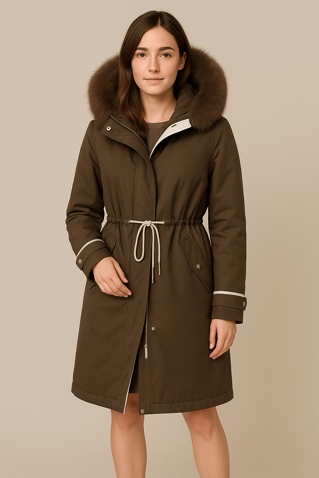 Marveille | Holla – Parka Femme avec Doublure Matelassée et Taille Ajustable