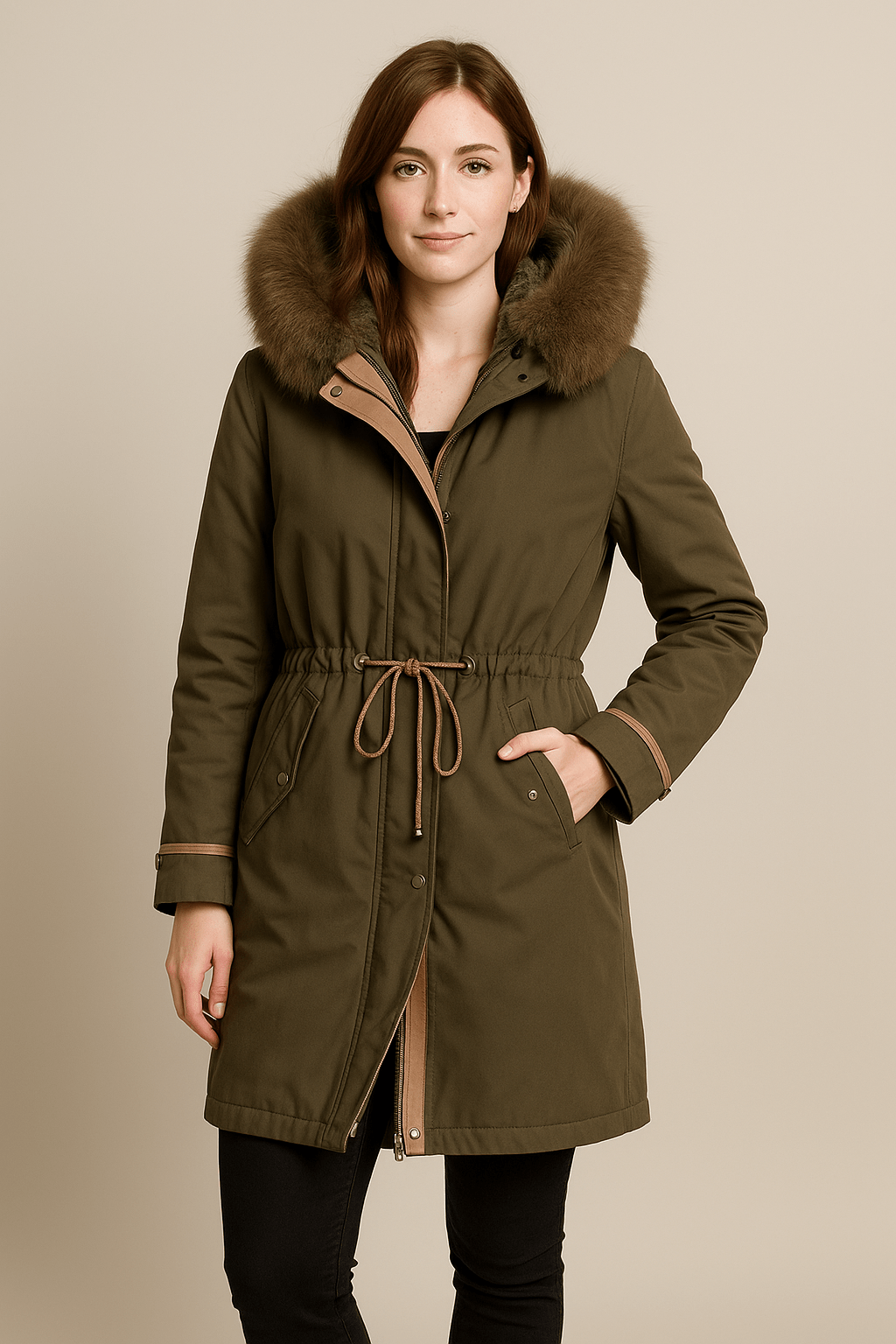 Marveille | Holla – Parka Femme avec Doublure Matelassée et Taille Ajustable
