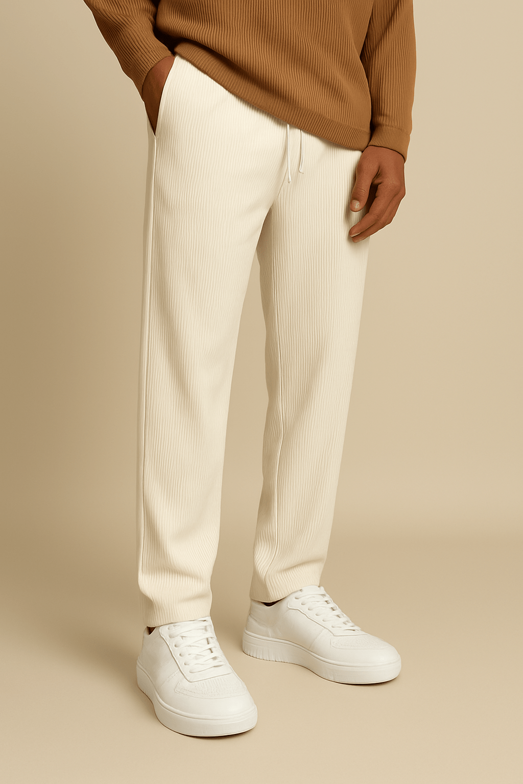 Marveille | Pantalon ample en velours côtelé à texture douce