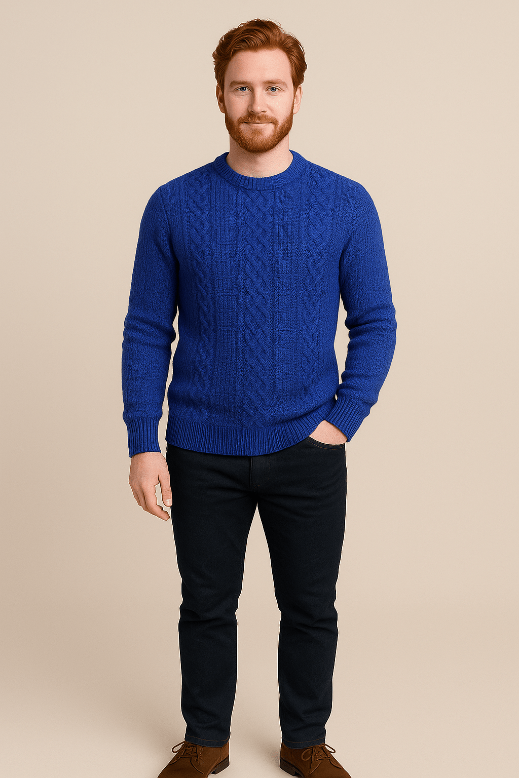 Marveille | Kian – Pull en laine mélangée pour homme avec col rond