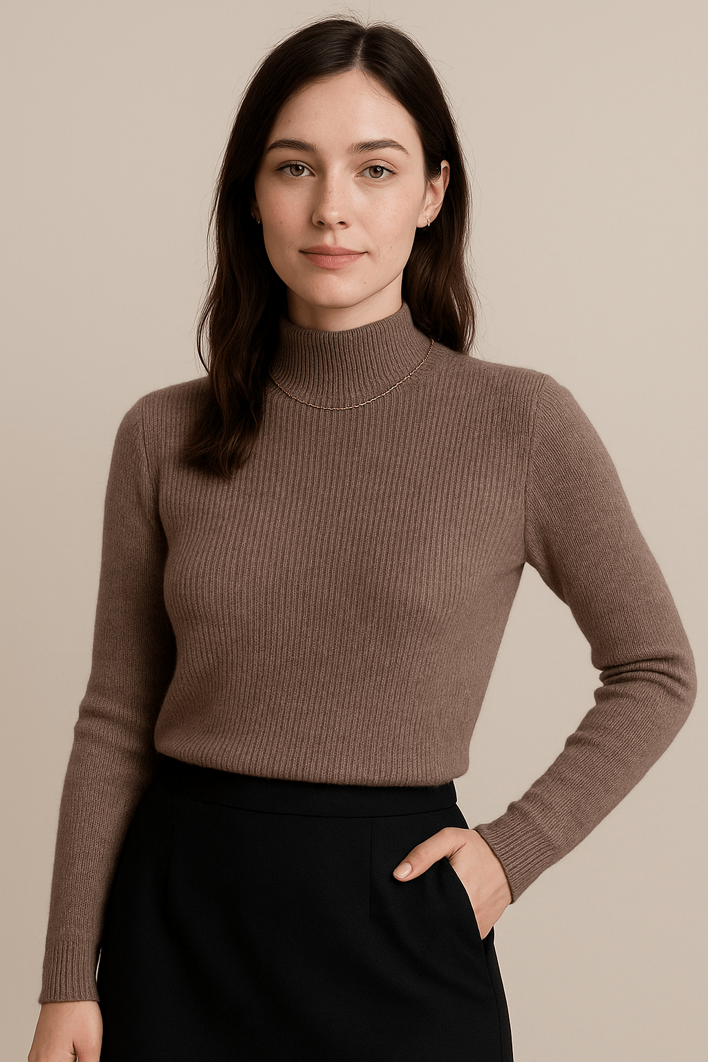 Marveille | Pull Col Montant Court en Tricot