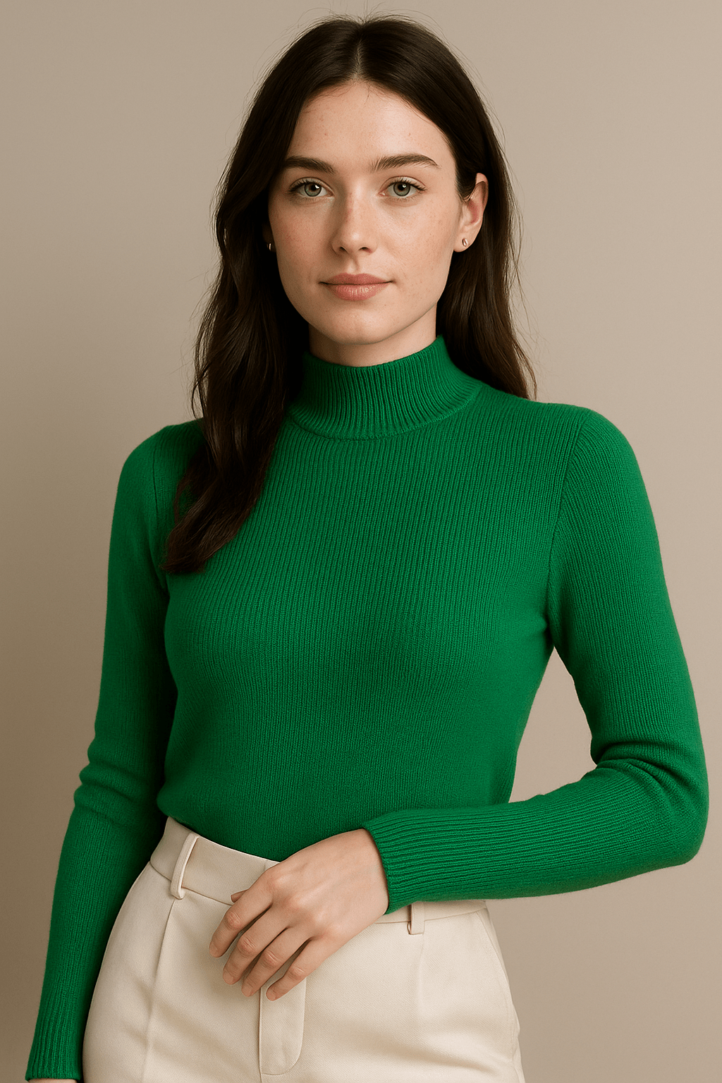 Marveille | Pull Col Montant Court en Tricot