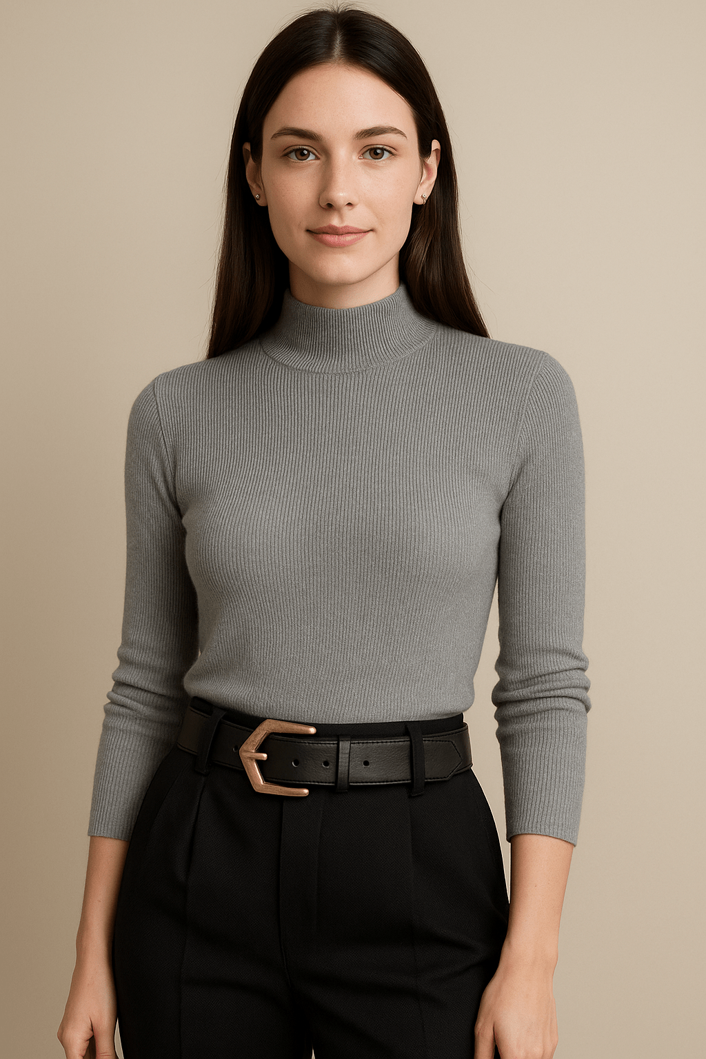 Marveille | Pull Col Montant Court en Tricot