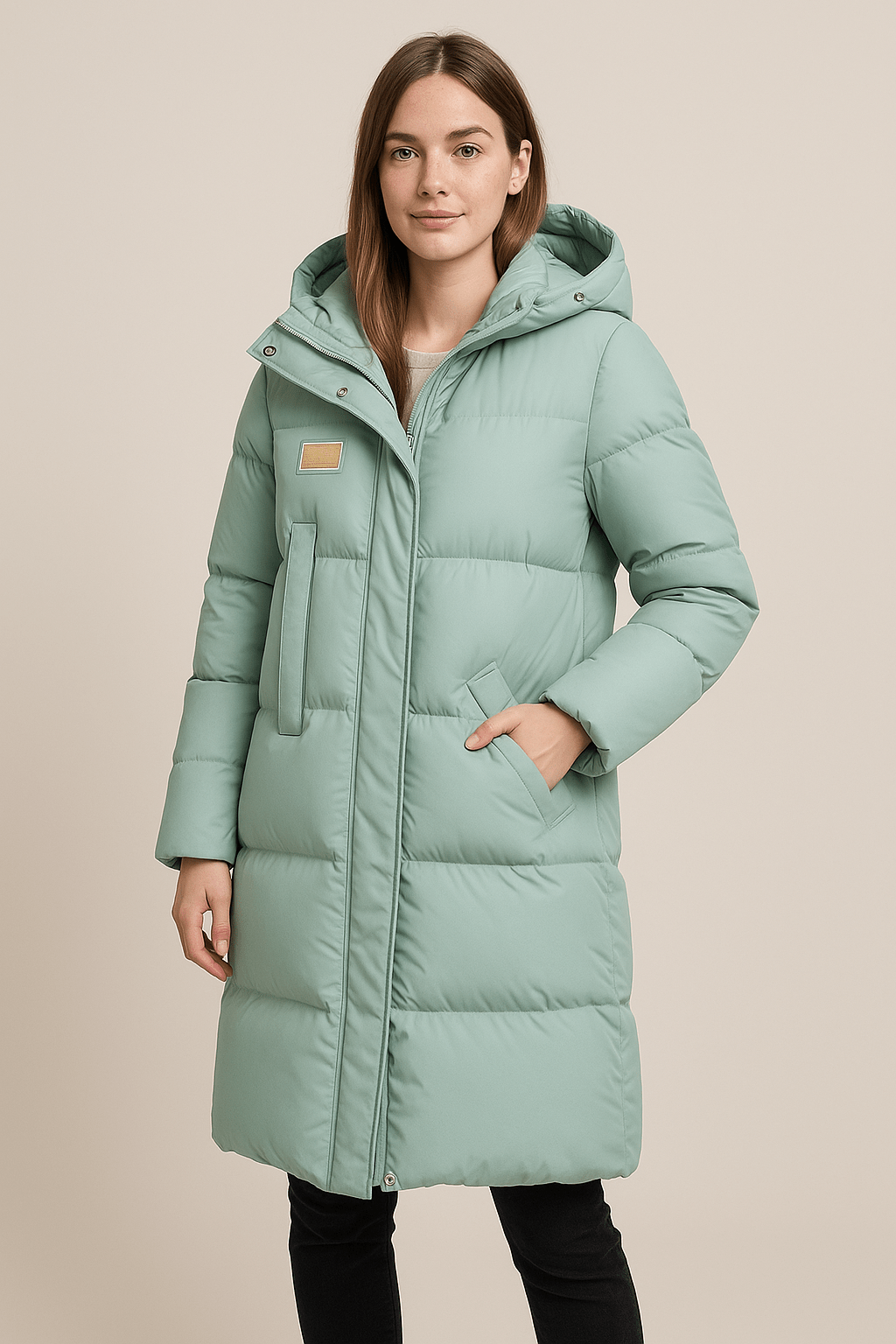Marveille | Rhona – Manteau Trench Oversized Matelassé Femme avec Capuche et Col Montant