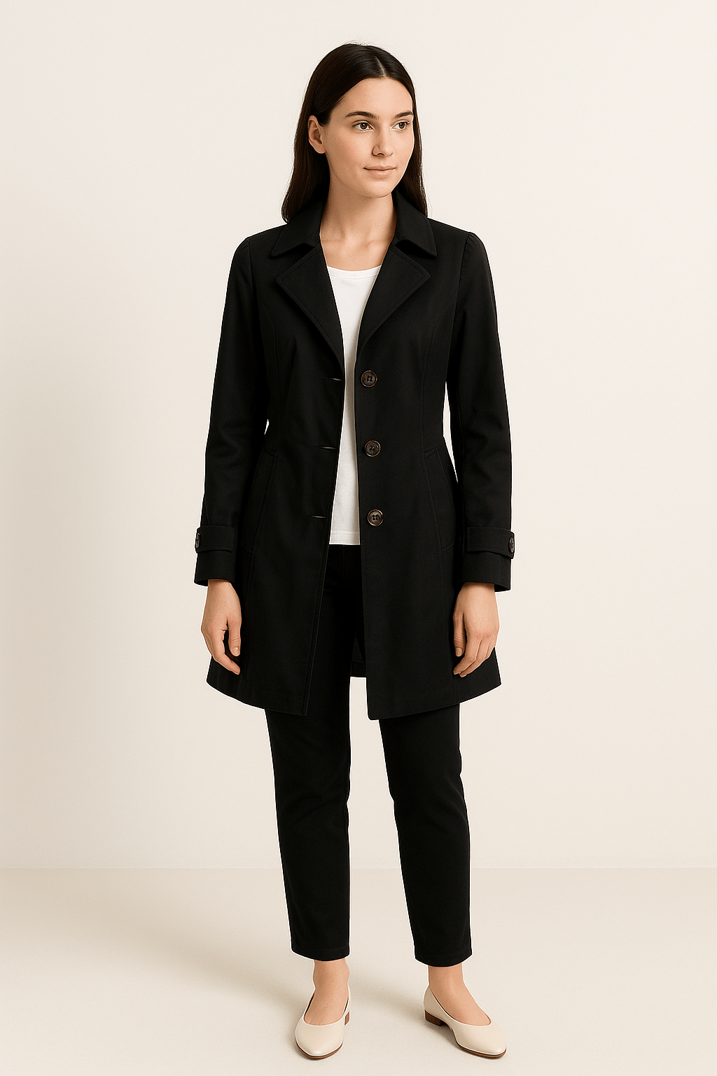 Marveille | Trench Coat avec Col Noté