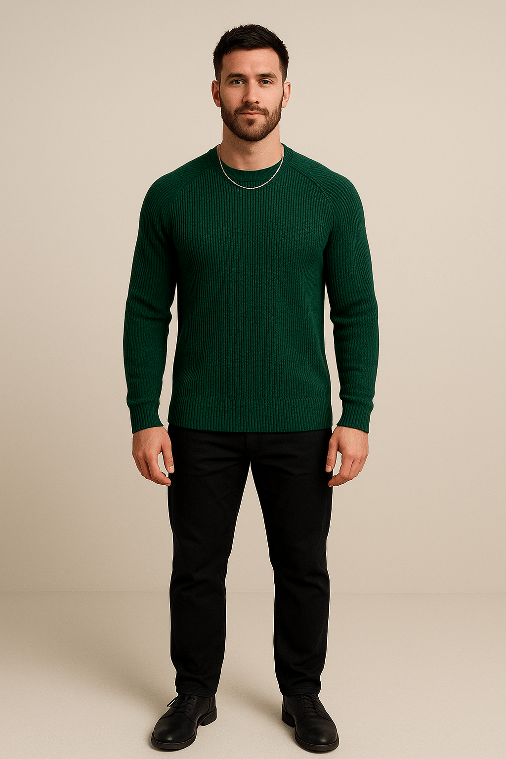 Marveille | Trym – Pull ajusté en maille côtelée pour hommes