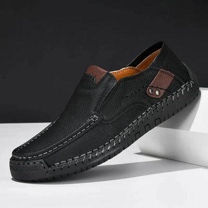 Marveille | Brodie – Mocassins en cuir pour hommes à enfiler au design contemporain