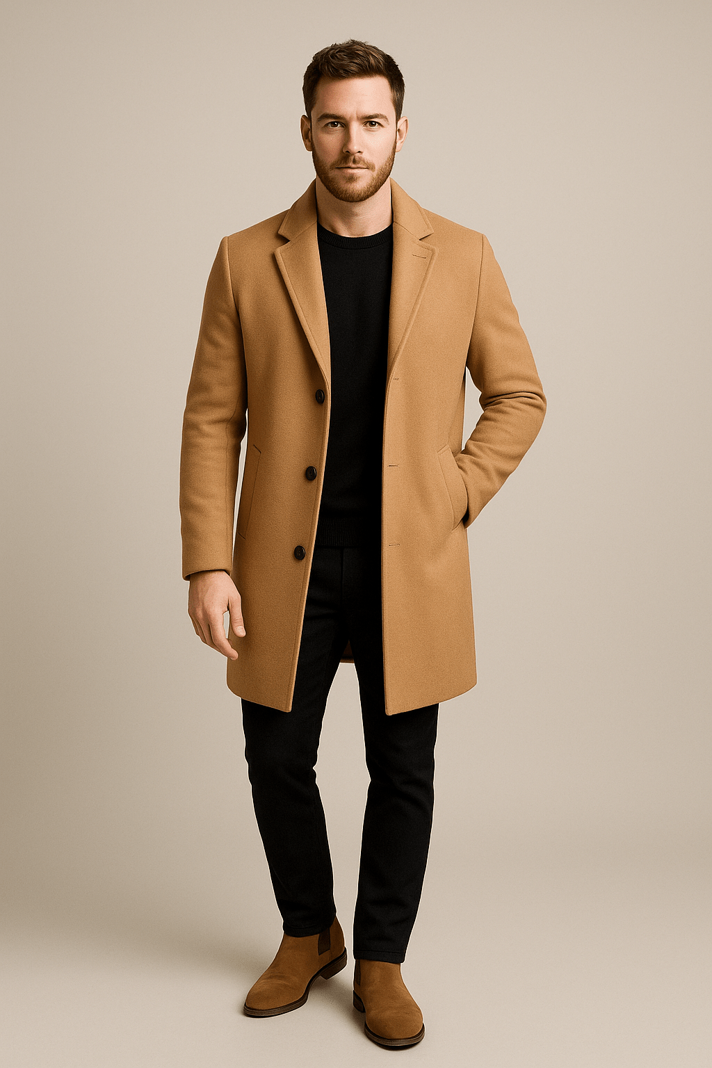 Marveille | Harvey – Manteau Trench Classique pour Homme en Polyester Résistant