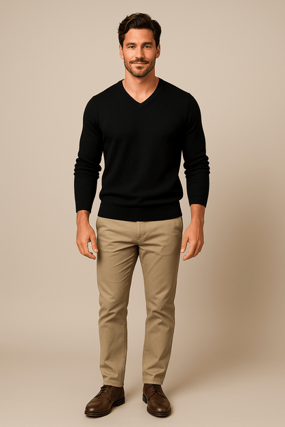 Marveille | Henrik – Pull en coton mélangé pour homme, coupe slim
