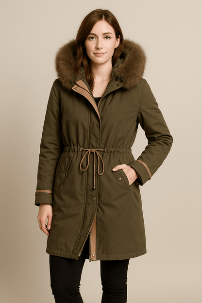 Marveille | Holla – Parka Femme avec Doublure Matelassée et Taille Ajustable