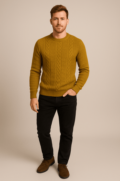 Marveille | Kian – Pull en laine mélangée pour homme avec col rond
