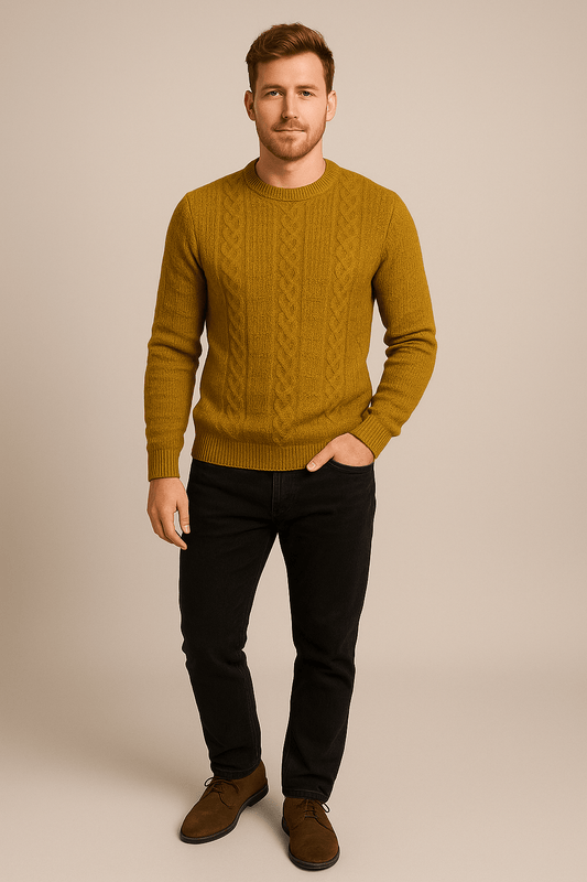 Marveille | Kian – Pull en laine mélangée pour homme avec col rond