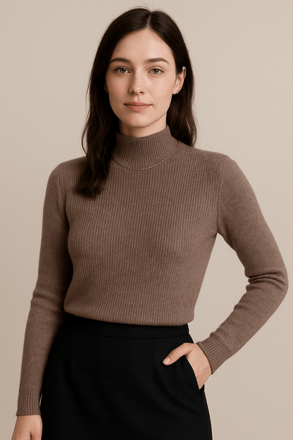 Marveille | Pull Col Montant Court en Tricot