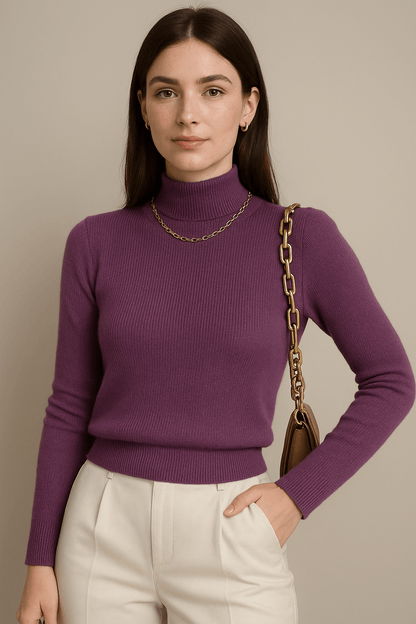 Marveille | Pull Col Montant Court en Tricot