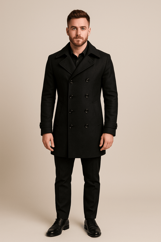 Marveille | Mikkel – Veste ajustée pour homme en mélange de laine à double boutonnage
