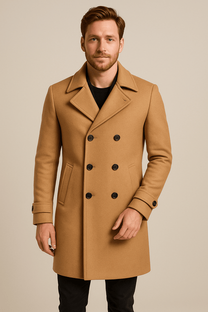Marveille | Mikkel – Veste ajustée pour homme en mélange de laine à double boutonnage