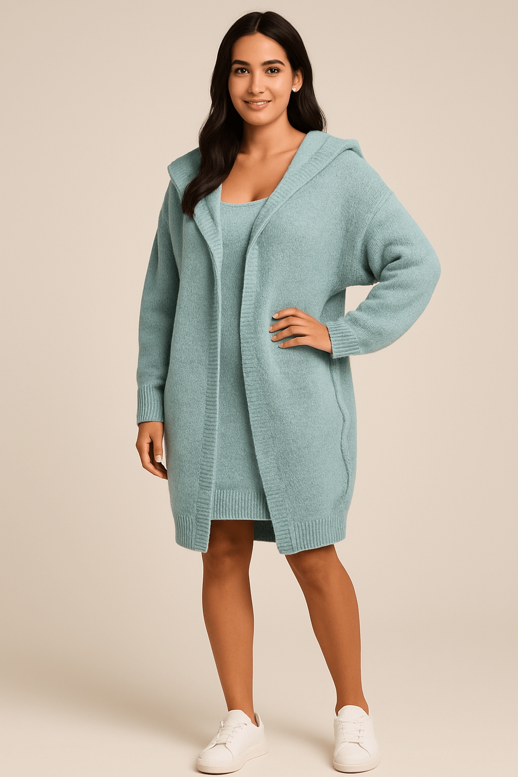 Maison Marveille | Cardigan Oversize à Capuche – Tricot Doux, Confort Optimal, Style Décontracté