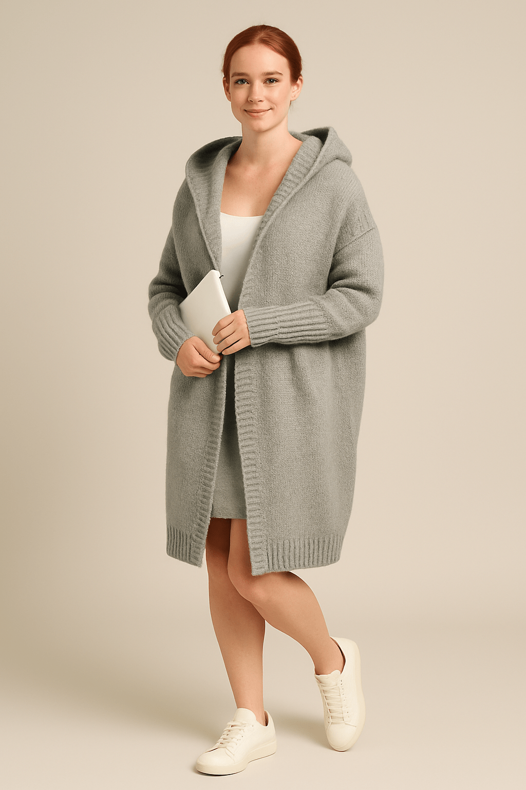 Maison Marveille | Cardigan Oversize à Capuche – Tricot Doux, Confort Optimal, Style Décontracté