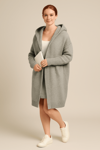 Marveille | Cardigan Oversize à Capuche – Tricot Doux, Confort Optimal, Style Décontracté