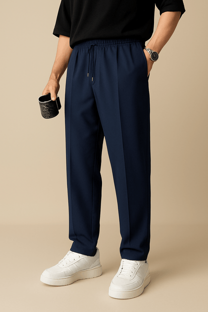 Marveille | Pantalon Chino Plissé à Taille Confort Ajustable
