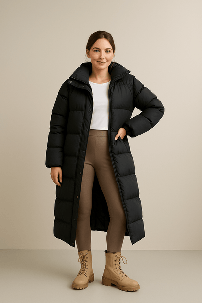 Marveille | Sigrid – Manteau trench matelassé oversize pour femmes avec capuche