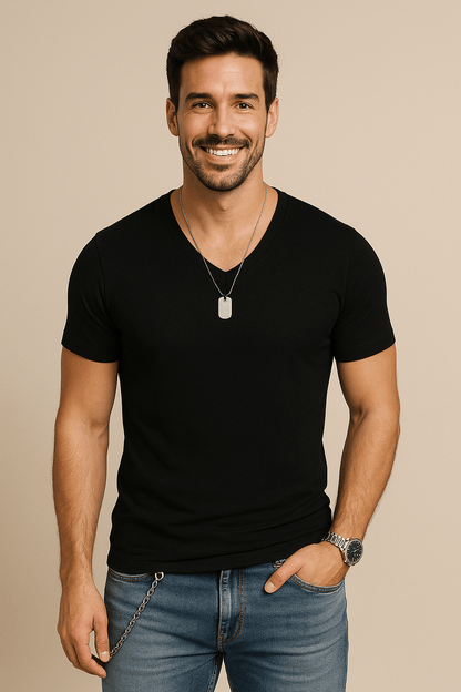 Marveille | Slim-Fit Soft V-Neck T-Shirt