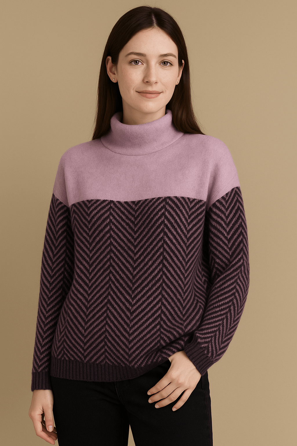 Maison Marveille | Pull en tricot rayé à manches longues – Style décontracté