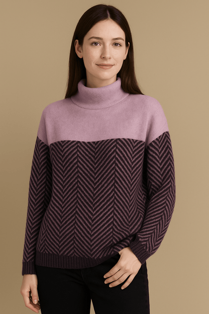 Marveille | Pull en tricot rayé à manches longues – Style décontracté