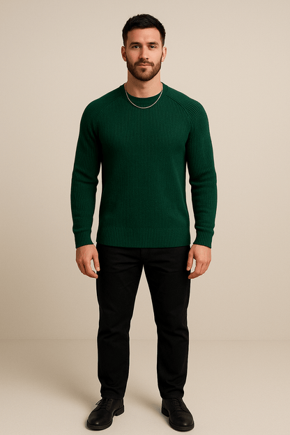 Marveille | Trym – Pull ajusté en maille côtelée pour hommes