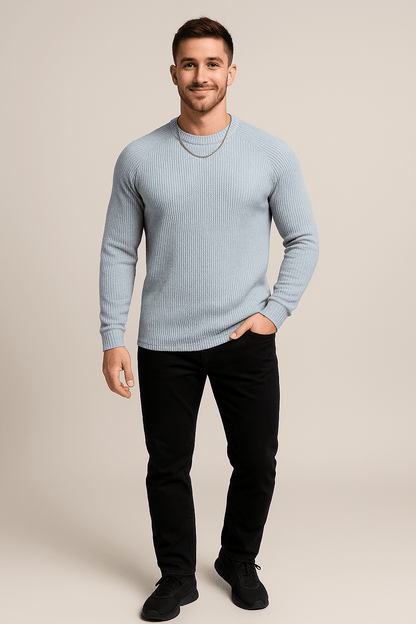 Marveille | Trym – Pull ajusté en maille côtelée pour hommes