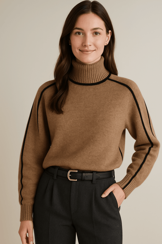 Marveille | Pull Femme à Col Roulé – Douceur et Confort en Tricot